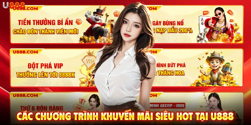 Các chương trình khuyến mãi siêu hot tại U888 Các chương trình khuyến mãi siêu hot tại U888