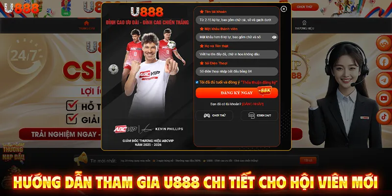 Hướng dẫn tham gia U888 chi tiết cho hội viên mới Hướng dẫn tham gia U888 chi tiết cho hội viên mới